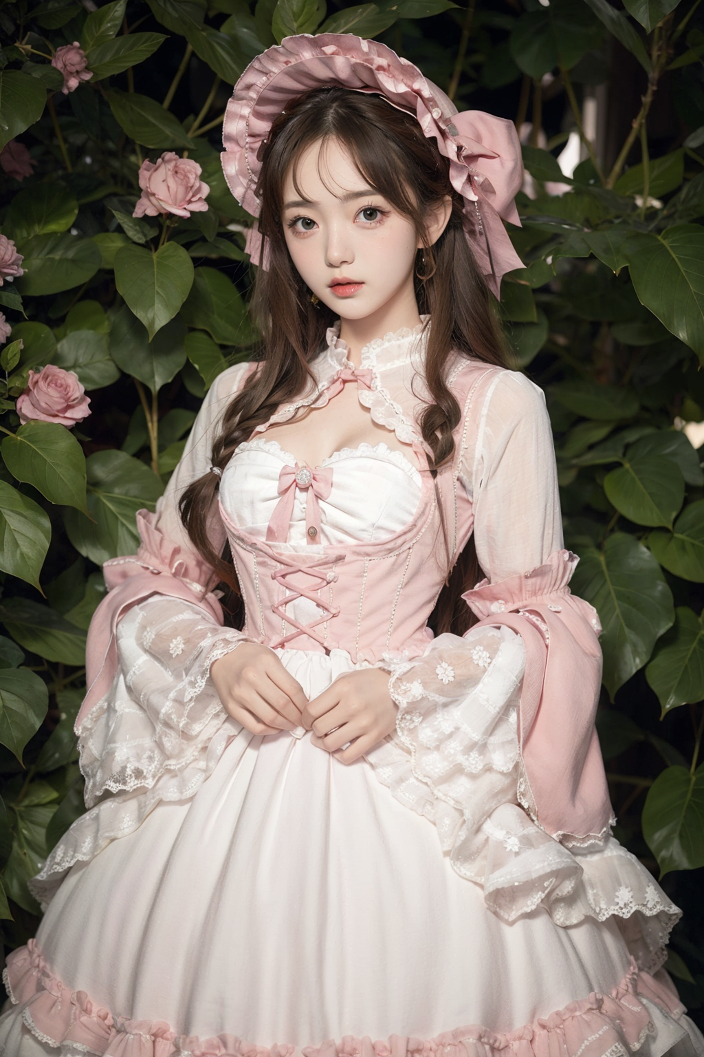 4106986044-1girl, lolita fashion, pink dress,wide sleeves ,.png